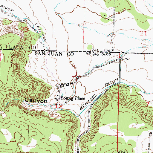 Topographic Map of Mentzel Canyon, NM