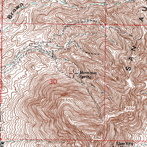 Topographic Map of Merrimac Spring, NM
