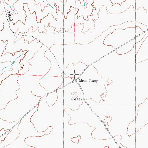 Topographic Map of Mesa Camp, NM
