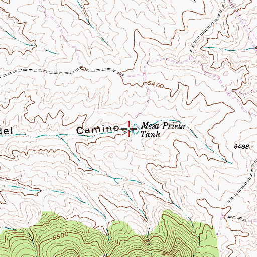 Topographic Map of Mesa Prieta Tank, NM