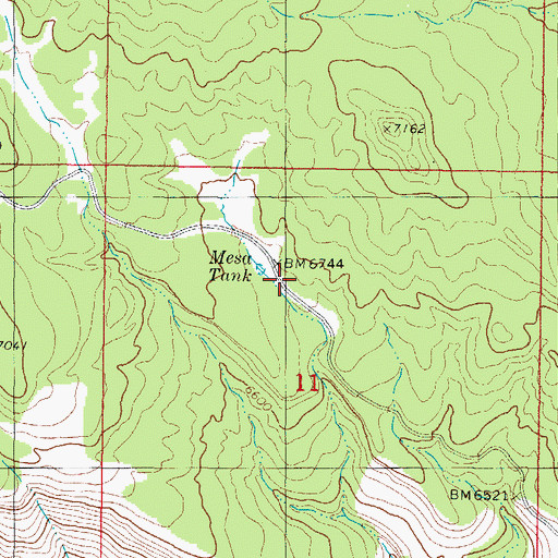 Topographic Map of Mesa Tank, NM