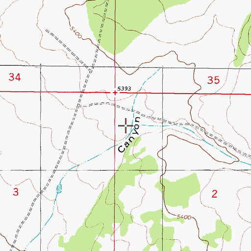 Topographic Map of Mesa Well Canyon, NM