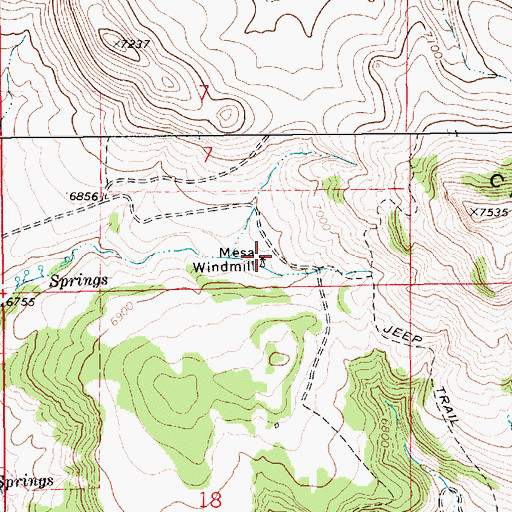 Topographic Map of Mesa Windmill, NM