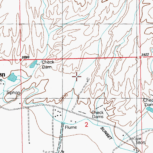 Topographic Map of Mexican Canyon, NM