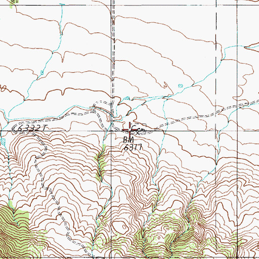 Topographic Map of Miami Cemetery, NM