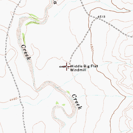 Topographic Map of Middle Big Flat Windmill, NM