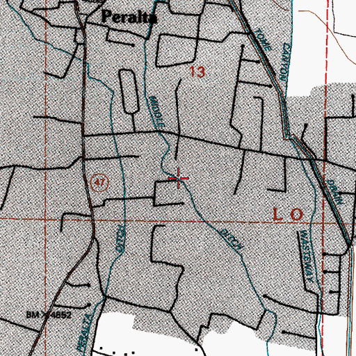 Topographic Map of Middle Ditch, NM