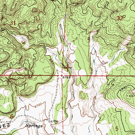 Topographic Map of Middle Mesa Canyon, NM