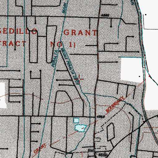 Topographic Map of Middle Peralta Ditch, NM