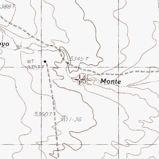 Topographic Map of Middle Tank, NM