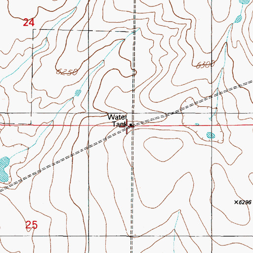 Topographic Map of Middle Well, NM
