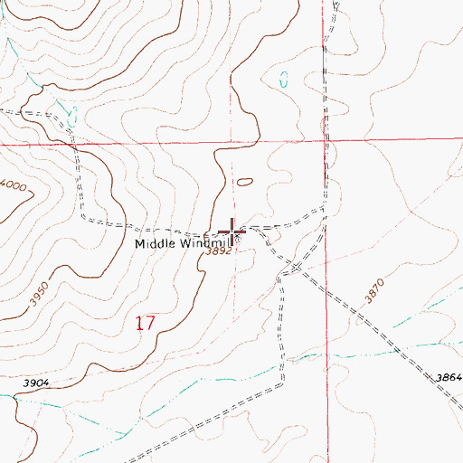 Topographic Map of Middle Windmill, NM