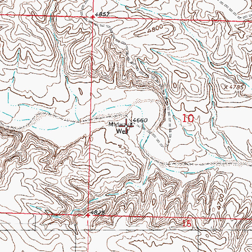Topographic Map of Midway Well, NM
