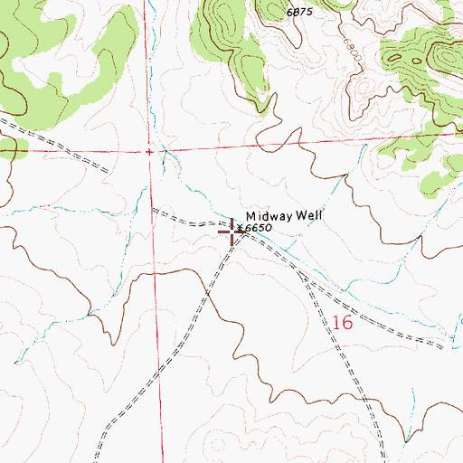Topographic Map of Midway Well, NM