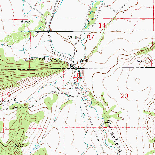 Topographic Map of Mike Creek, NM