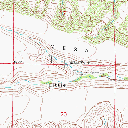Topographic Map of Mike Tank, NM