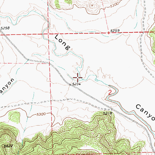 Topographic Map of Milady Canyon, NM