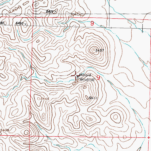 Topographic Map of Millard Windmill, NM