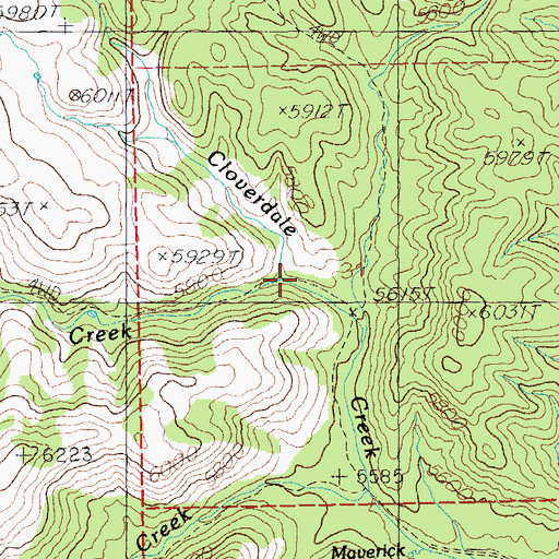 Topographic Map of Miller Creek, NM