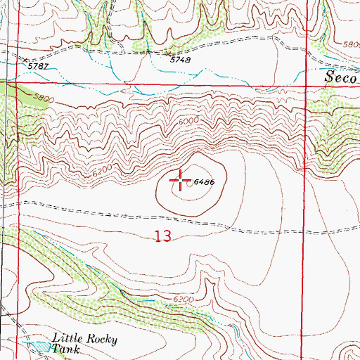 Topographic Map of Miller Mesa, NM
