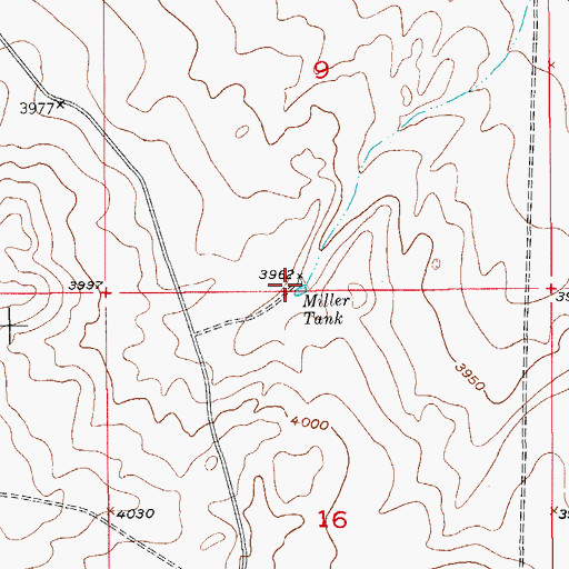 Topographic Map of Miller Tank, NM