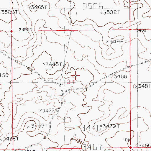 Topographic Map of Millman Ranch, NM