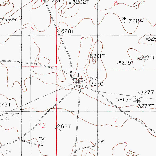 Topographic Map of Millman South Well, NM