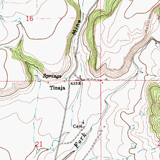 Topographic Map of Mine Canyon, NM