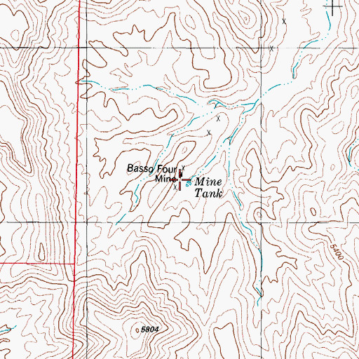 Topographic Map of Mine Tank, NM