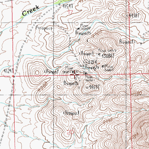 Topographic Map of Mineral Mountain Mine, NM