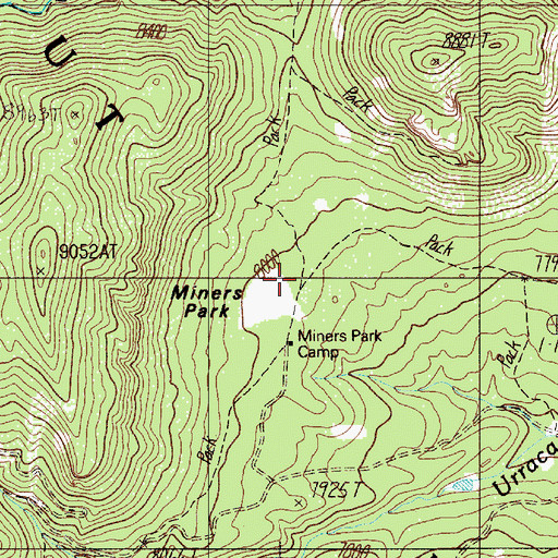 Topographic Map of Miners Park, NM