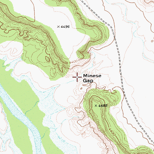 Topographic Map of Minese Gap, NM