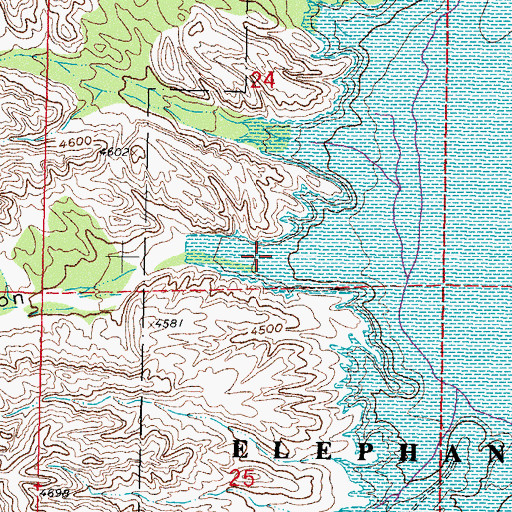 Topographic Map of Mitchell Canyon, NM