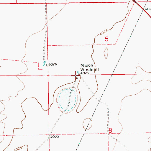 Topographic Map of Mixon Windmill, NM