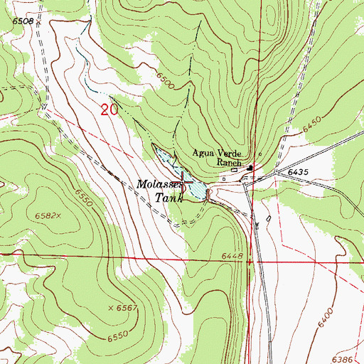 Topographic Map of Molasses Tank, NM