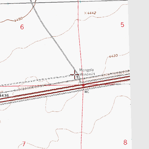 Topographic Map of Mongola Windmill, NM