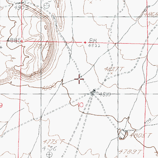 Topographic Map of Monterey Well, NM