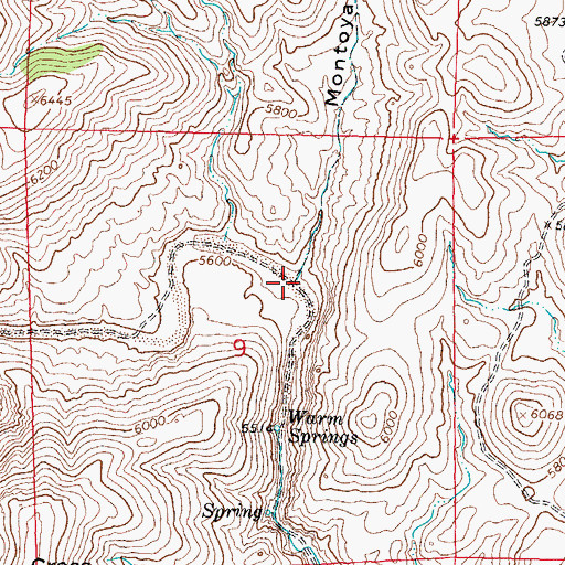 Topographic Map of Montoya Canyon, NM