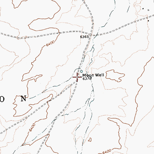 Topographic Map of Moon Well, NM