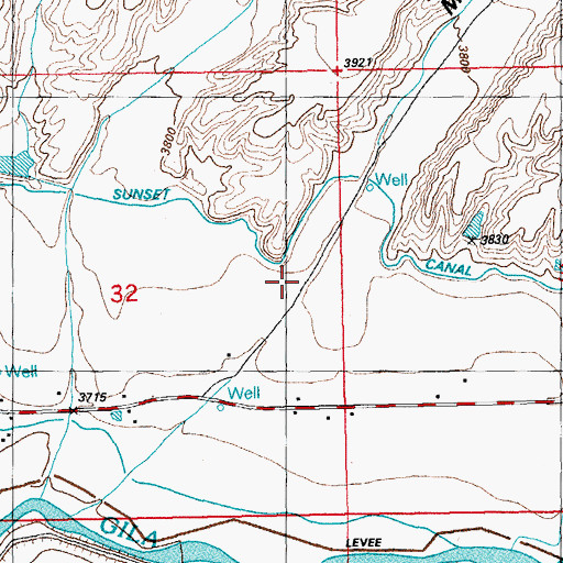 Topographic Map of Moore Canyon, NM