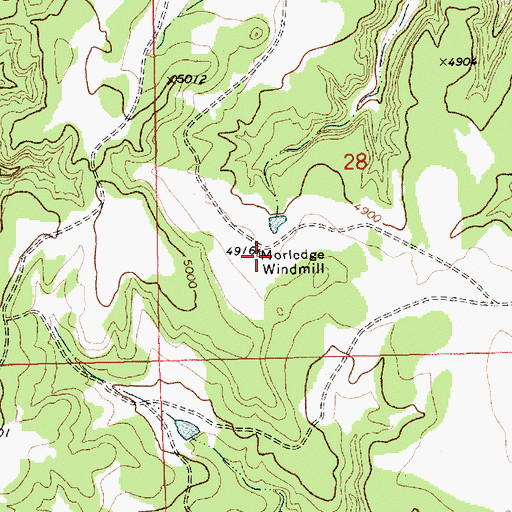 Topographic Map of Morledge Windmill, NM