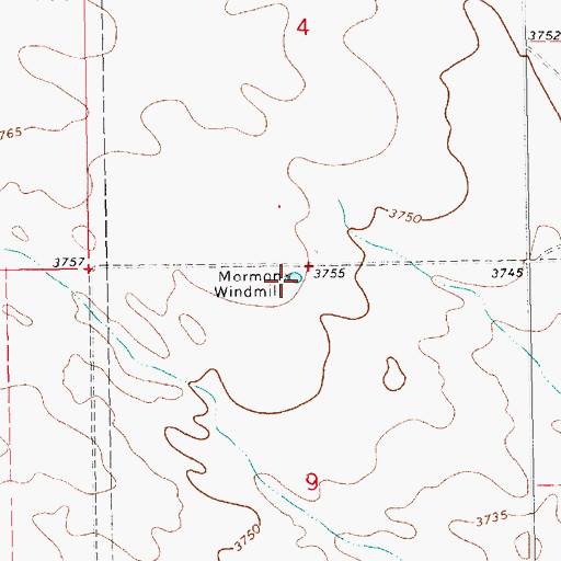 Topographic Map of Mormon Windmill, NM