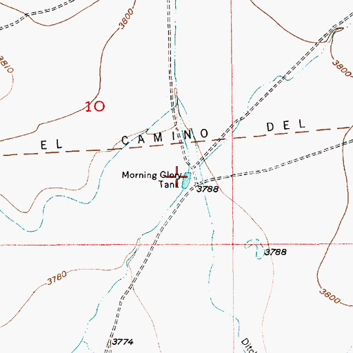 Topographic Map of Morning Glory Tank, NM