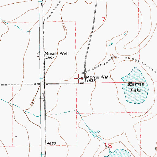 Topographic Map of Morris Well, NM
