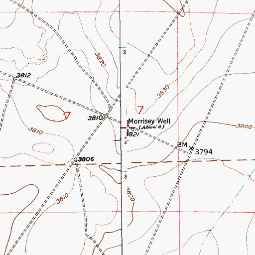 Topographic Map of Morrisey Well, NM
