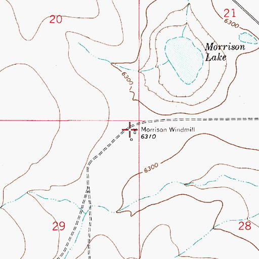 Topographic Map of Morrison Windmill, NM