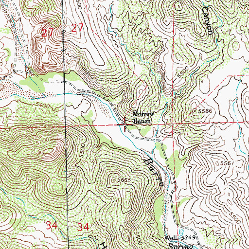 Topographic Map of Morrow Ranch, NM