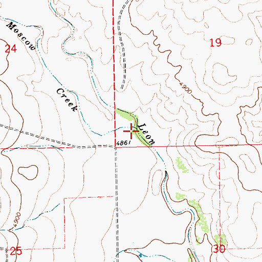 Topographic Map of Moscow Creek, NM