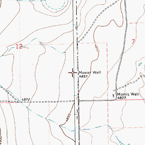 Topographic Map of Mosier Well, NM