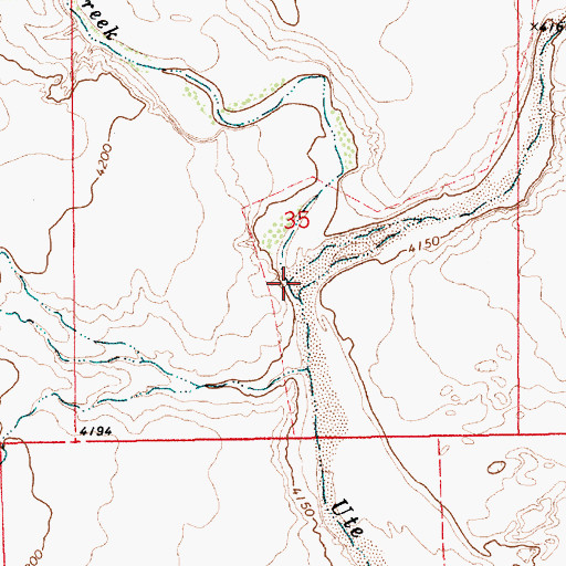 Topographic Map of Mosquero Creek, NM